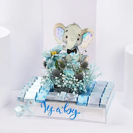 Baby Boy Joy Chocolate Tray: Chocolate Hampers