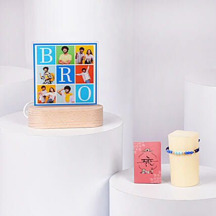 Beautiful Rakhi and LED Lamp Combo: Personalised Gifts for Rakhi