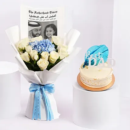 Best Dad Ever Bouquet With Cake: 