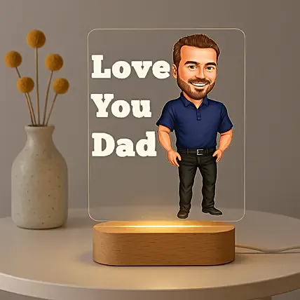 Love You Dad Led Lamp : Father's Day Gifts 