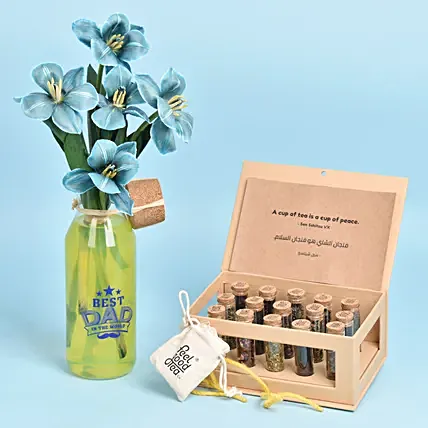 Best Dad Ever Tulips and Tea Box: 