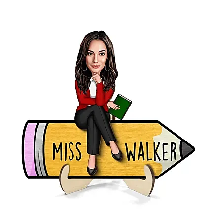 Best Teacher Caricature Female: Personalized Gifts