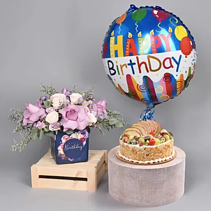 Birthday Flowers Cake And Balloon: Birthday Flowers & Cakes