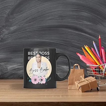 Boss Babe Leading With Black Style Mug: Personalised Mugs Dubai