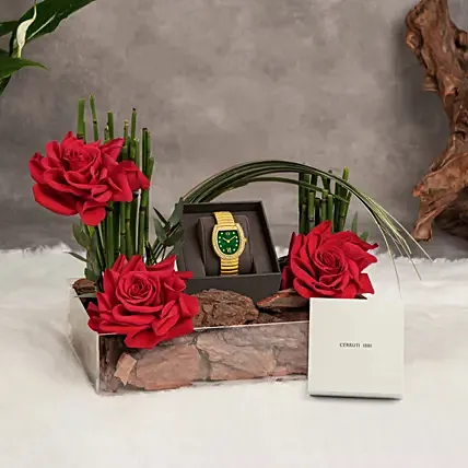 Cerruti 1881 Green Mop Bracelet Watch For Her: 