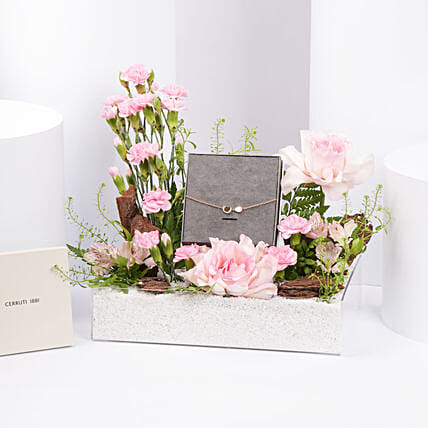 Cerruti 1881 Mop Crystal Jewlery Gift: Gold Jewellery