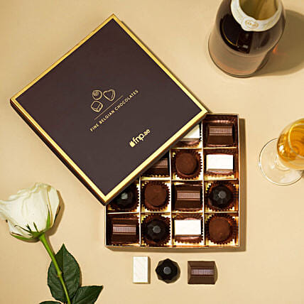 شوكولا بلجيكيه فاخرة - بوكس 16 قطعة شوكولا مشكلة: هدايا شوكولاته