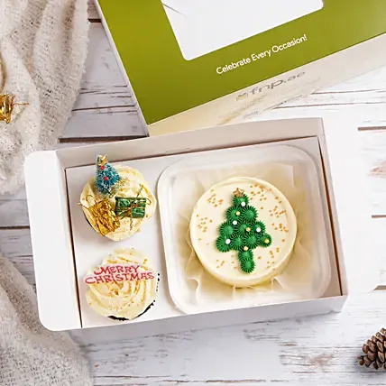Christmas Tree Bento Cake Box: Christmas Cupcakes Dubai