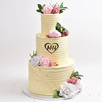 Cream Delights Wedding Cake: Wedding Cakes