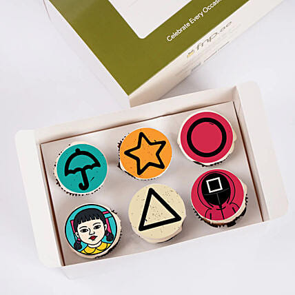 Dalgona Theme Set of 6 Cupcakes: Trending Gifts