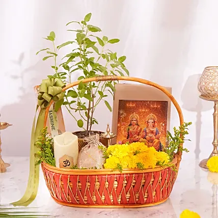 Divine Diwali Blessings Basket: 