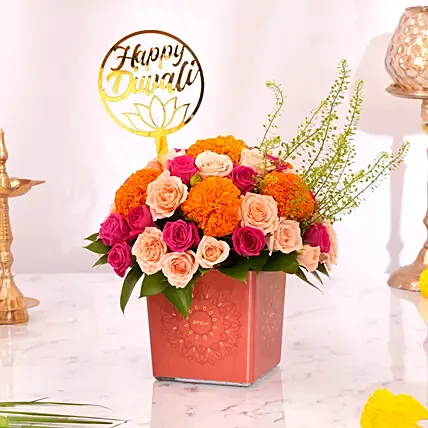 Diwali Bloom Vase: Diwali Flowers