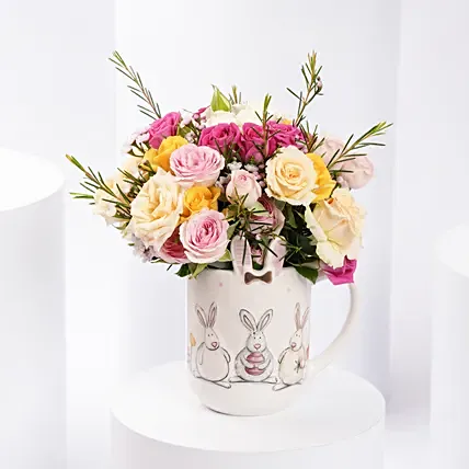 Easter Bunny Flower Arrangement: Easter Flowers 