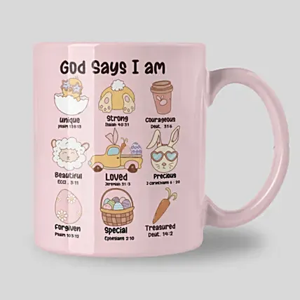 Easter Fun Pink Mug: Personalised Easter Gifts