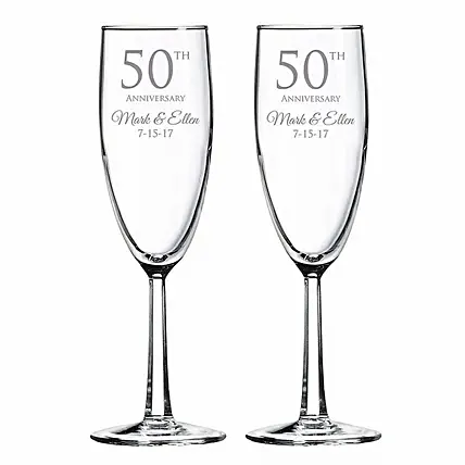Engraved Anniversary Special Wine Glass: 