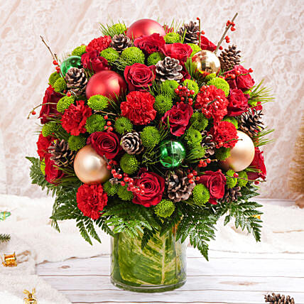 Exotic Flower Vase Arrangement: New Year Flowers 