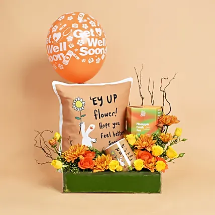 Ey Up Get Well Soon: Orange Flower Bouquets