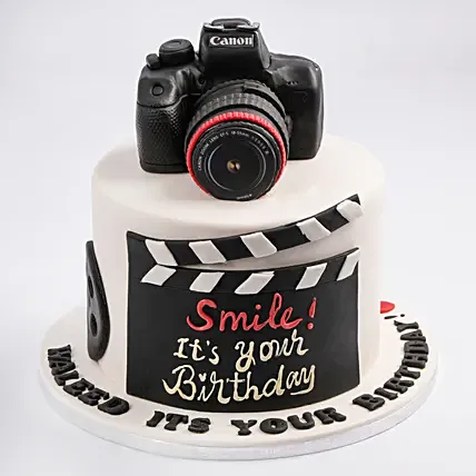 Fondant Camera Cake 2.5 kg: Gifts for Brother