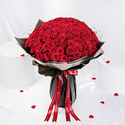 Forever Yours 111 Red Roses Bouquet: 