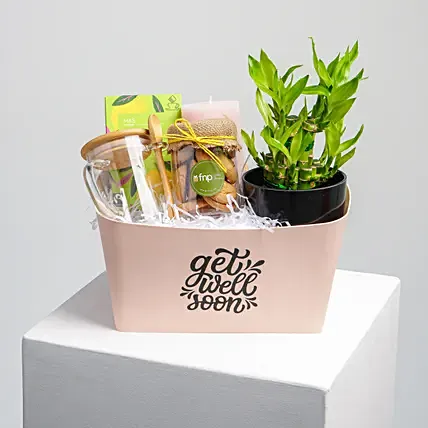 Get Well Soon Wishes Basket: Gifts 