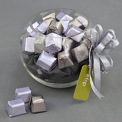 Glass Bowl of Gourmet Chocolates: Birthday Chocolate Box