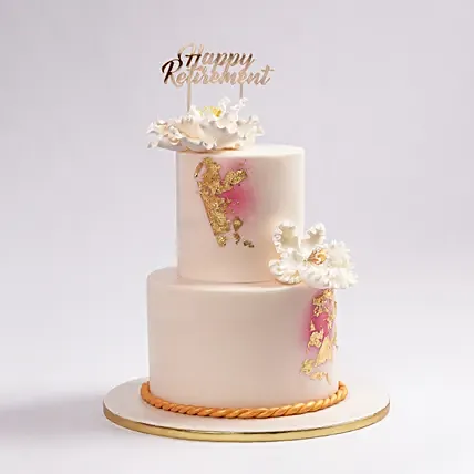 ورود ذهبية | كيك التقاعد الفاخر: كيك فادج الشوكولاتة