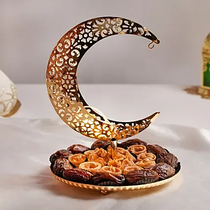 Golden Crescent Sweets Arrangement: Ramadan Sweets