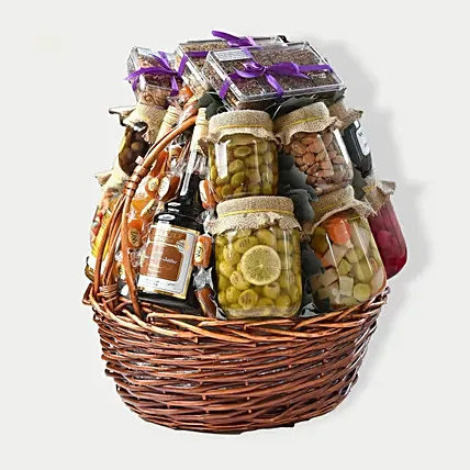 Grand Assorted Sweets and Savoury Snack Basket By Wafi: Wafi Gourmet Sweets 