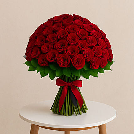 Hand Tied 150 Roses Bunch: Red Rose Bouquets