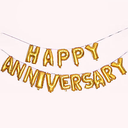 بالونات حروف عيد الزواج ذهبية ومطاطية معبأة بالهيليوم: بالونات حفلات