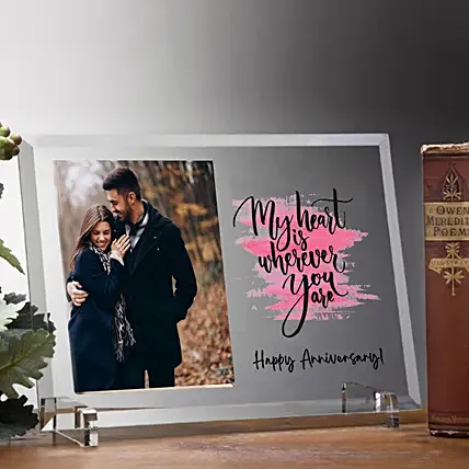 Happy Anniversary Glass Frame: Anniversary Gifts to Abu Dhabi