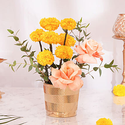 Happy Diwali Glow Pot: Diwali Flowers