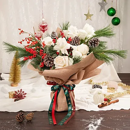 Happy Holidays Ohara Roses Bouquet: New Year Gifts