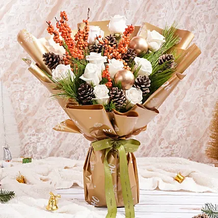 Holiday Cheers Flower Bouquet: New Year Gifts