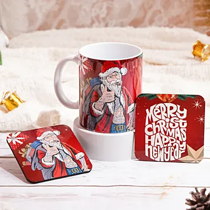 Holly Jolly Mug And Coaster: Christmas Mugs