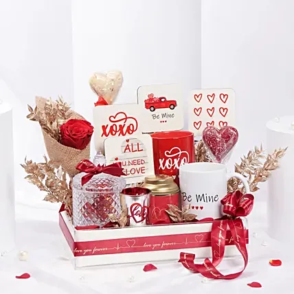 Hugs and Kisses Gift Hamper: Valentines Day Gifts to Fujairah