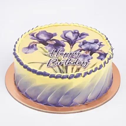 IRIS Flower Birthday Chocolate Cake: 