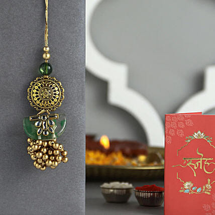 Jeweled Jade Affair Lumba: Rakhi for Bhaiya Bhabhi