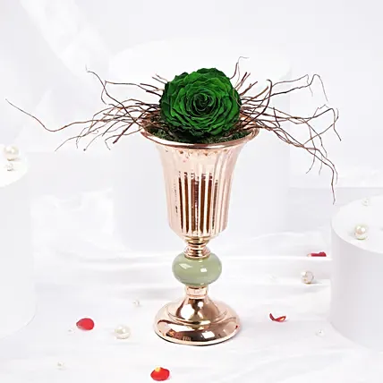 Large Green Forever Rose in Designer Base: Forever Roses