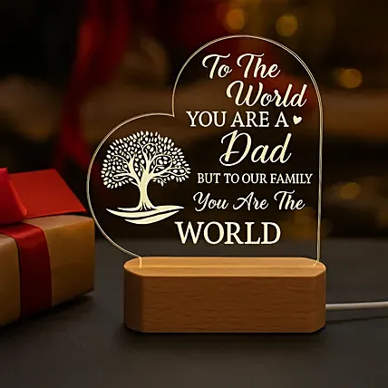 Light Up Dad's World LED Lamp: Father's Day Gifts 
