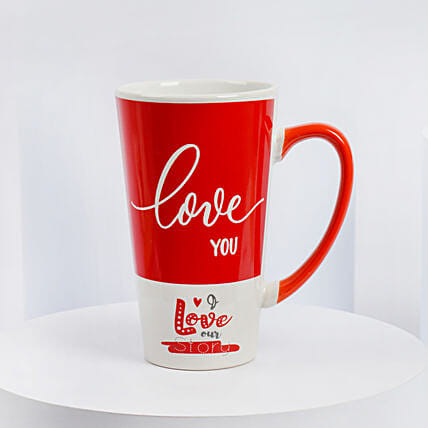 Love Theme Large Conical Mug: Personalised Mugs Dubai