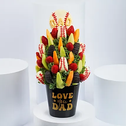 Love You Dad Fruit Arrangement: Fresh Fruit Basket 
