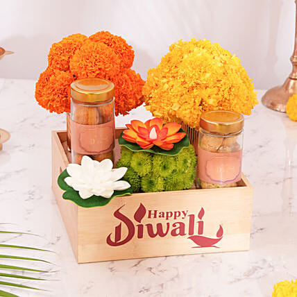Marigold Magic Celebration: Diwali Flowers and Sweets