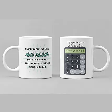 Maths Teacher Mug: Personalised Mugs Dubai