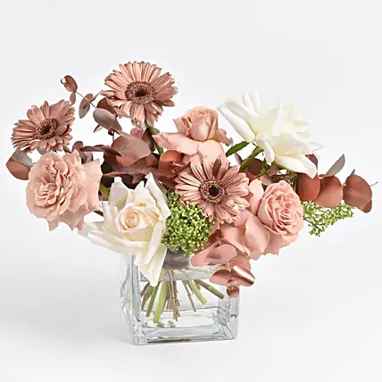 Monochrome Brown Flower Vase: Congratulations Flowers 
