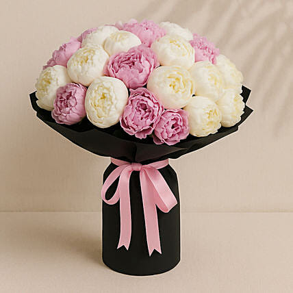Mix Coloured Peonies Bouquet: Exotic Flowers Delivery in UAE 