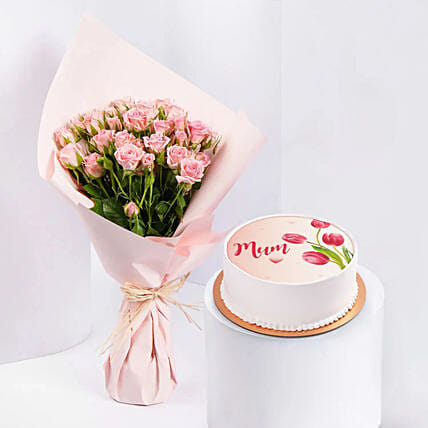 دلع وردي لأمي | كومبو كيك وورد: تنسيقات هدايا جديدة