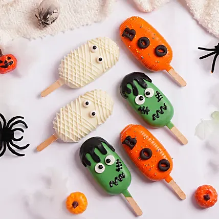 Monster Trio Halloween Cakes Pops: 
