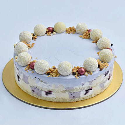 Mouth Watering Vanilla Blueberry Eggless Cake 8 Portion: Eggless Birthday Cakes