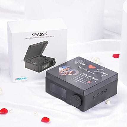 Personalised Vintage Bluetooth Record Player: Propose Day Personalised Gifts